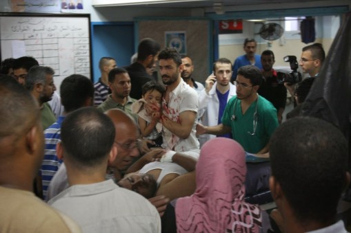 The Shifa Hospital Emergency department during the 2014 attacks on Gaza 